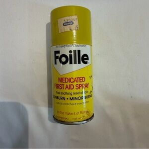 Vintage Foille Medicated First Aid Spray Bottle Can